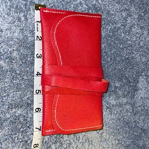 Faux Red Hand Wallet / Satchel